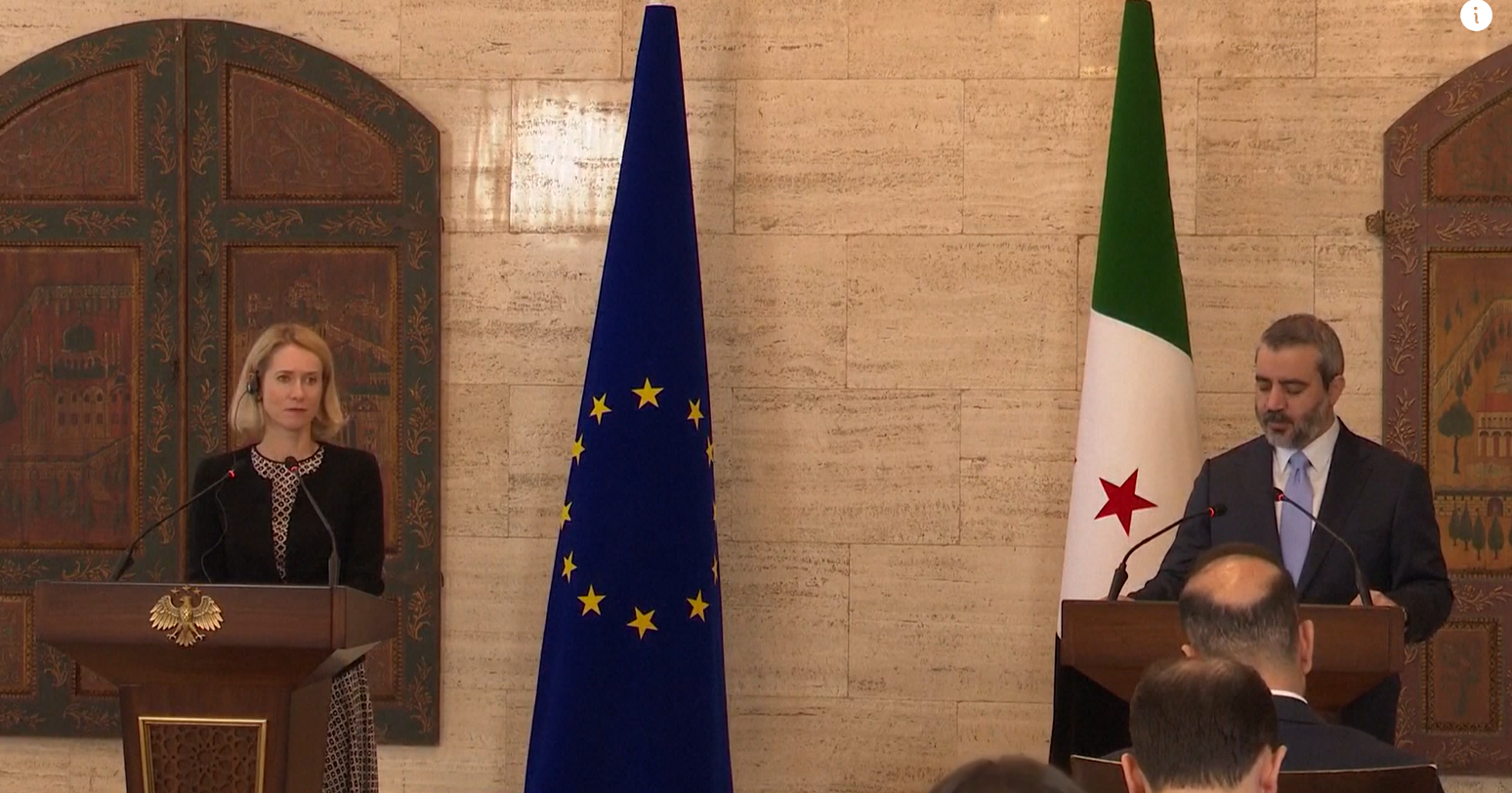 VIDEO | Kaja Kallas a Damasco, l’incontro con il ministro degli Esteri siriano Asaad al-Shaibani su transizione, ricostruzione ed energia
